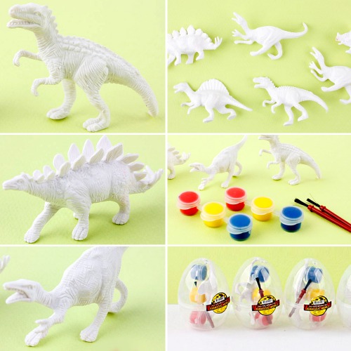 1500 공룡 피규어 모형 색칠 하기 놀이 물감 붓 세트
